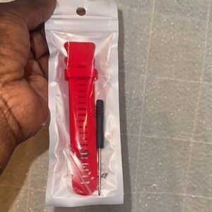 Vibrant Red Smartwatch Band with Tool